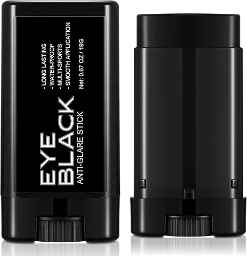 Accesorios de béisbol negros para ojos, ojos antirreflejos, negro, rosa, negro, para béisbol, sóftbol, fútbol, impermeable, ultra duradero, para