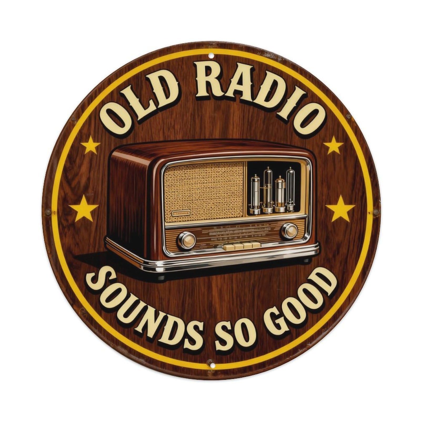 Vintage Hifi Radio Collector Tin Sign Metal Tin Sign Plaque