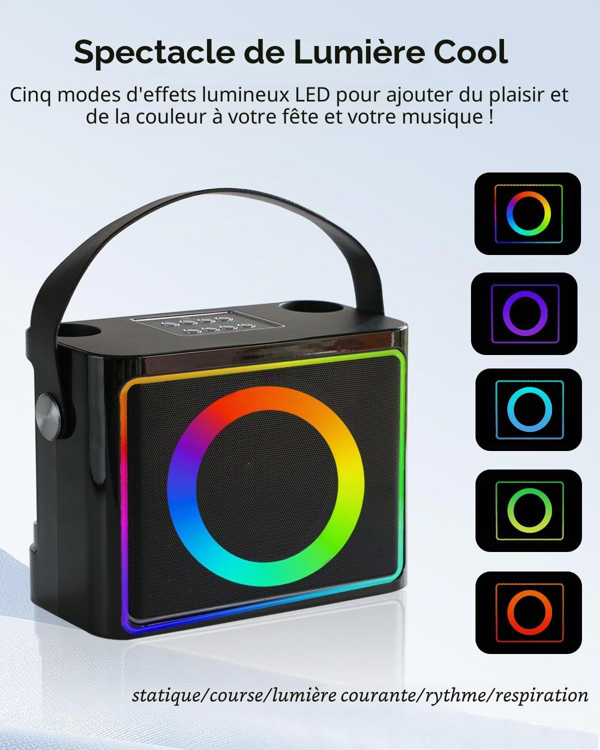 Karaoke Adulte, Enceinte Karaoke 2 Micro sans Fil, Kit Karaoke Complet