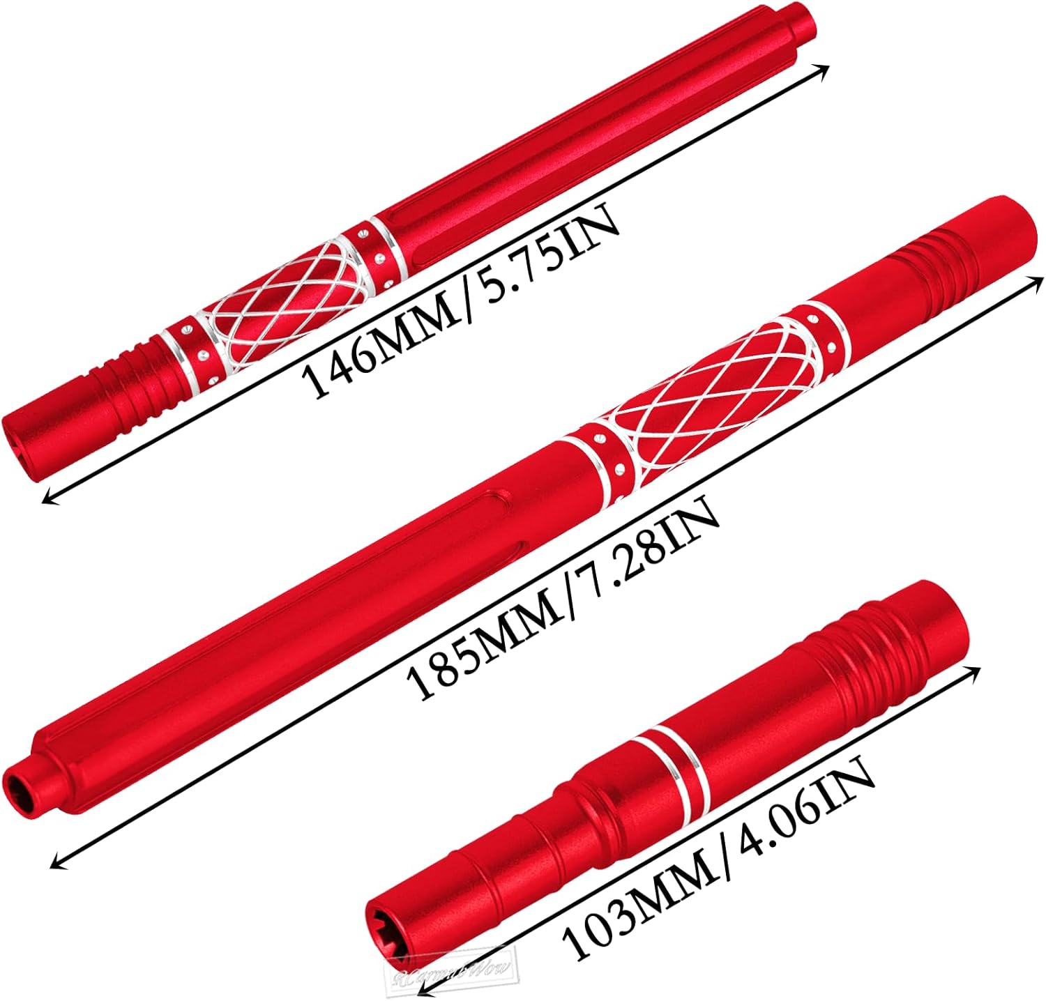 RC Aluminium Center Driveshafts Axles Upgrades Part for 1/10 Kraton 4x4 4S V2,Outcast 4x4 4S V2,Alloy Center Slider Drive Shafts CVD Hop-up,Red