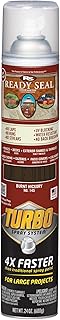 Ready Seal Exterior Wood Stain | Turbo Spray System | Professional Grade Oil-Based Stain and Sealer in One | Ideal for Decks, Fences, Pergolas, Wood Siding & More | 24 Ounce | Burnt Hickory