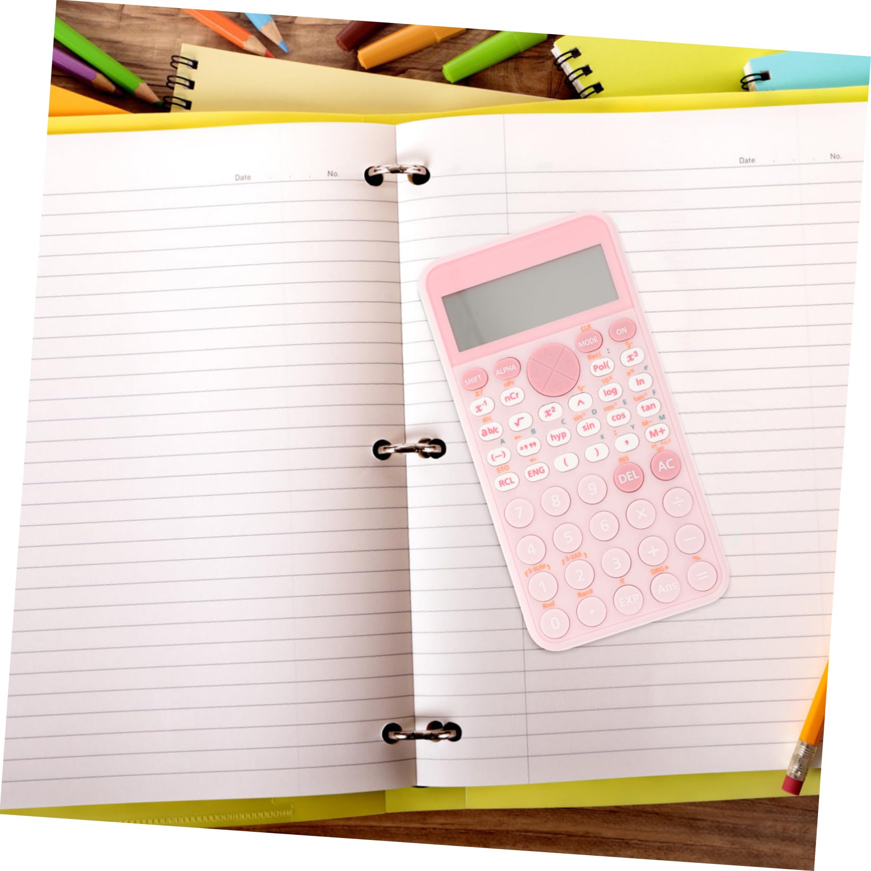 TOYANDONA Calculatrice Scientifique Calculatrice Graphique Affichage de Bureau Électronique Portable pour École Bureau Maison Rose