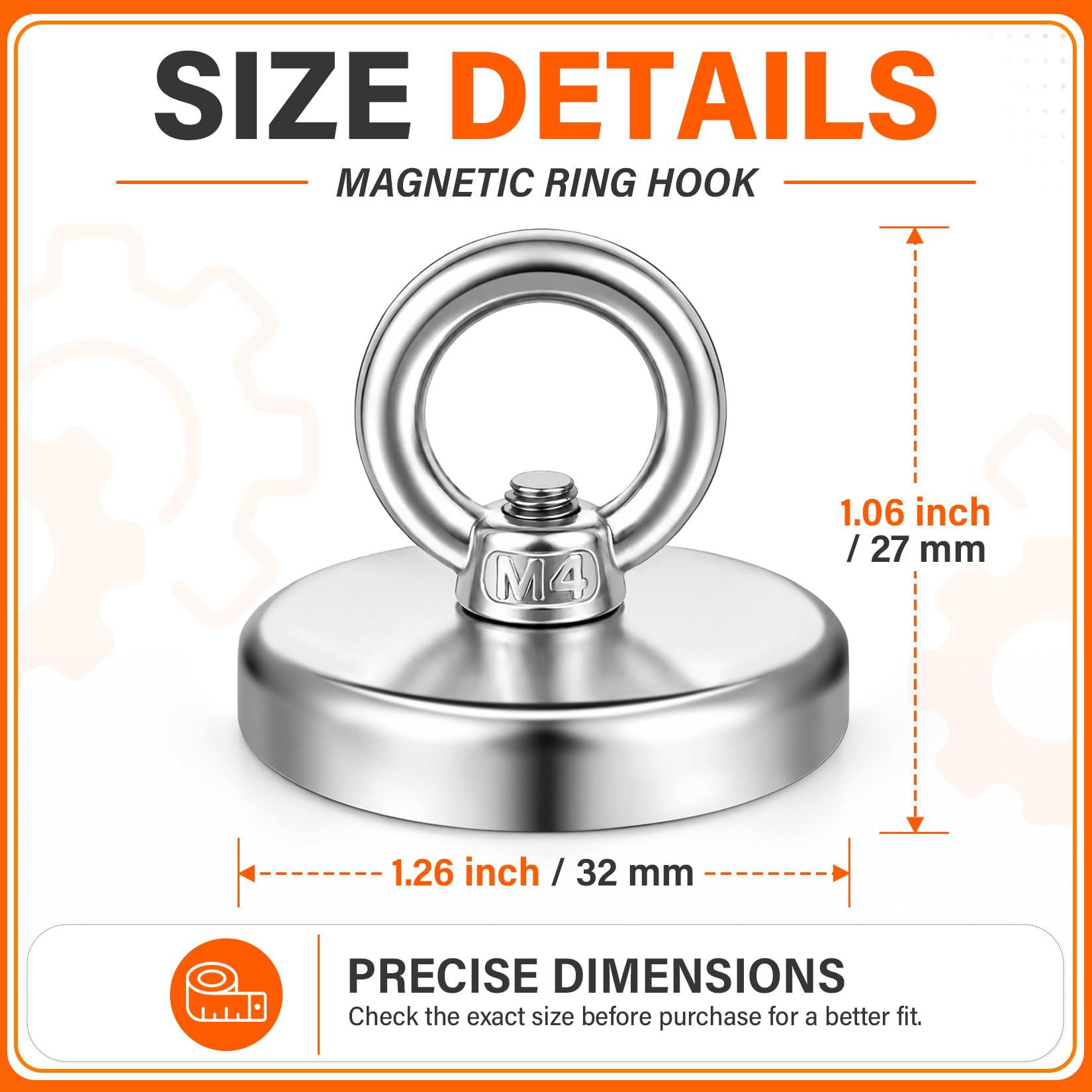 Strong Magnet Hooks - 10 Pack, 100 lb Hold -2 Strong Magnet Hooks - 10 Pack, 100 lb Hold -2