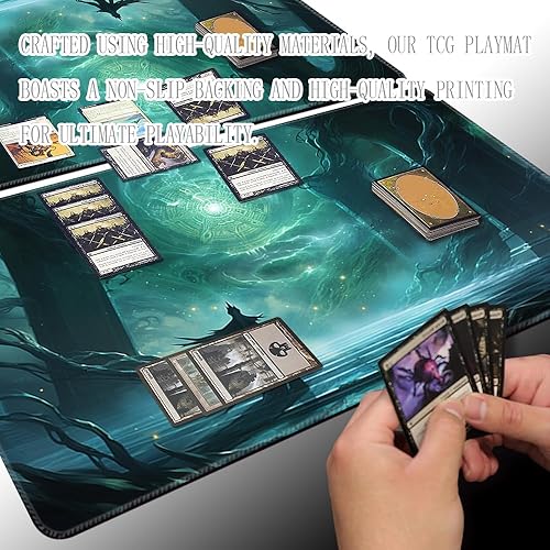 Miniatura 72 de MTG - Tapete de juego de 24 x 14 pulgadas, bolsas de almacenamiento con parte trasera antideslizante, ideal para entusiastas de los juegos de sin