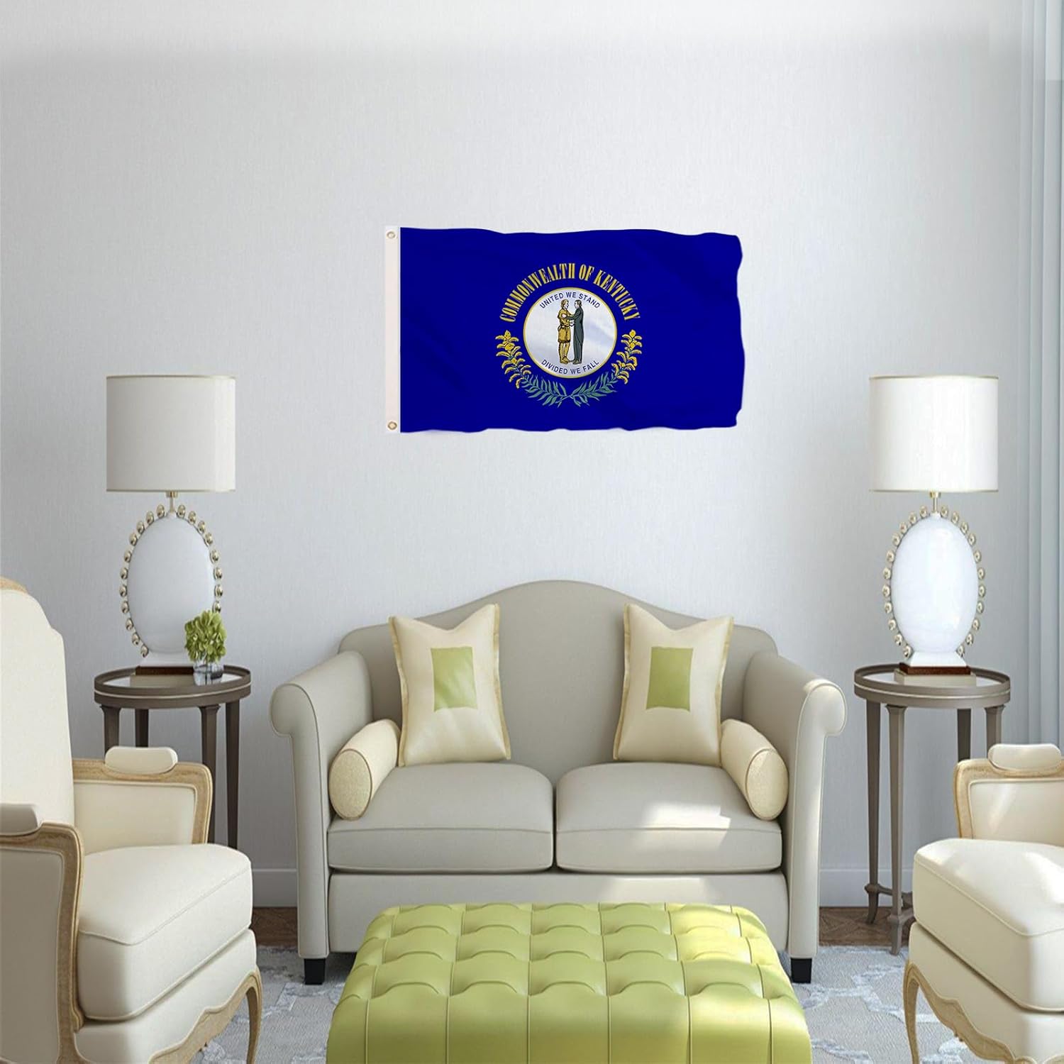 Kentucky State Flag 3x5 Double Sided KY Flags Heavy Duty 100% Polyester with 2 Brass Grommets for Outdoor Indoor Wall - Image 6