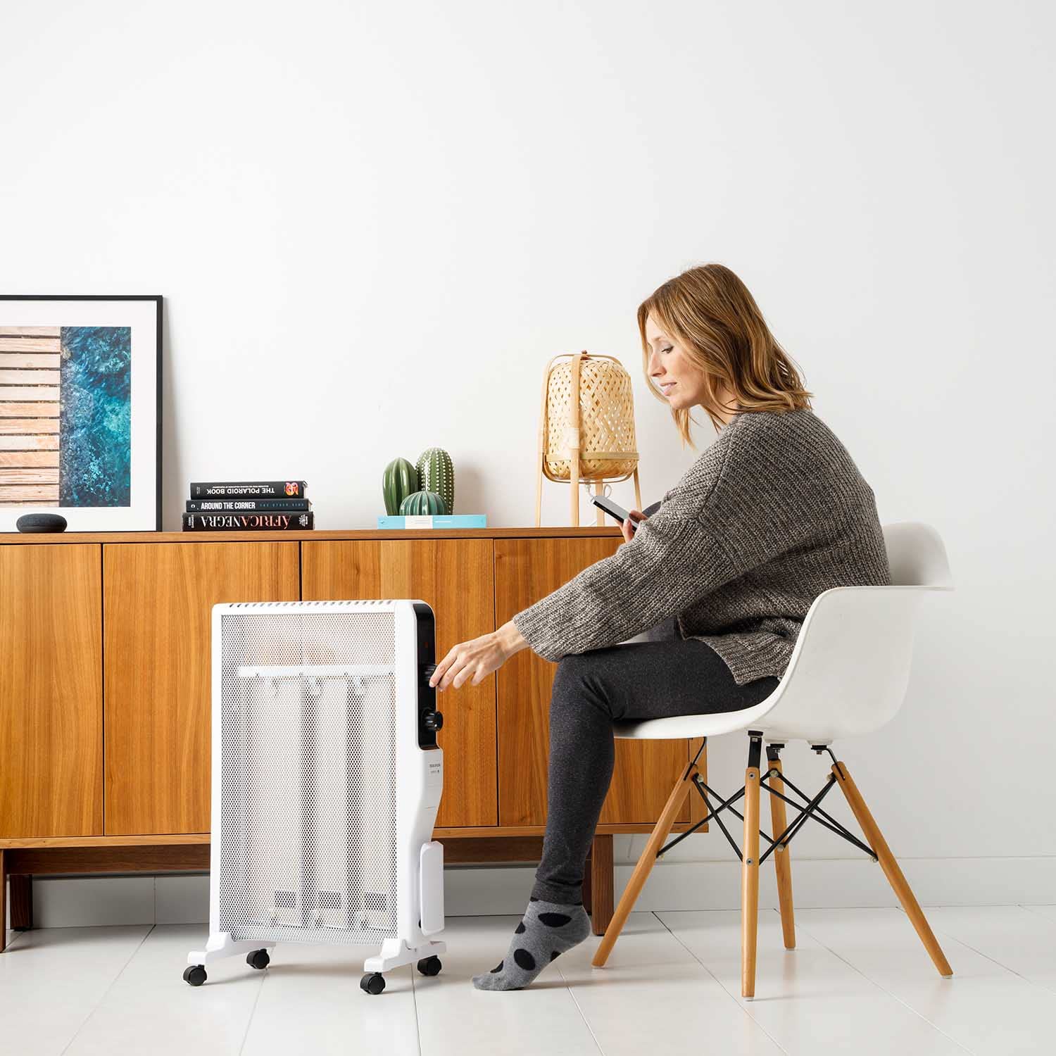 Taurus - Radiador Tropicano Mica 3D 1500 | Tecnología Mica Full | Potencia Ajustable 1500W | Calor Rápido y Silencioso | Protección IP24 y Seguridad