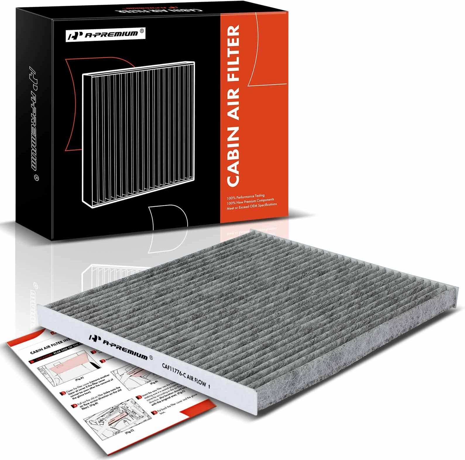 Cabin Air Filter with Activated Carbon Compatible with Nissan & Infiniti Models - Altima 2013-2018, Murano 2015-2023, Pathfinder 2013-2020, Maxima 2016-2023, QX60 2014-2020, JX35 2013