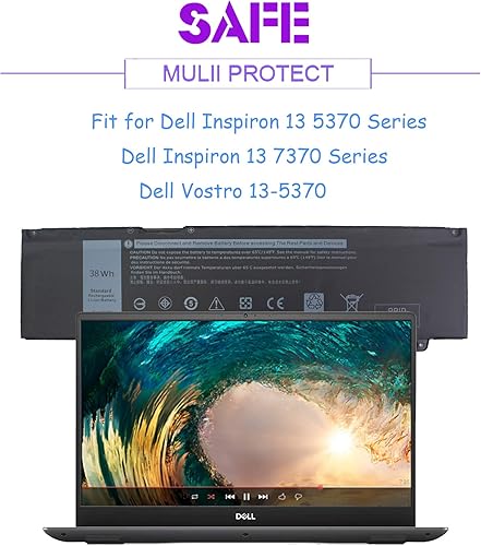 Miniatura 2 de 38WH F62G0 Nueva batería para portátil Dell Inspiron 13 7000 7370 7373 7380 5370 7386 2 en 1 P83G P83G001 P87G P87G001 Vostro 5370 13-5370-D1505 G