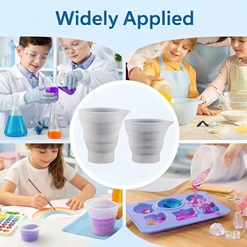 2PCS Silicone Measuring Jug & Dosing Ball for Liquid Detergent,50ml & 100ml Foldable Laundry Detergent Dispenser,Reusable Washing Machine Balls for Liquid Laundry Tool,Laundry Liquid Dispenser