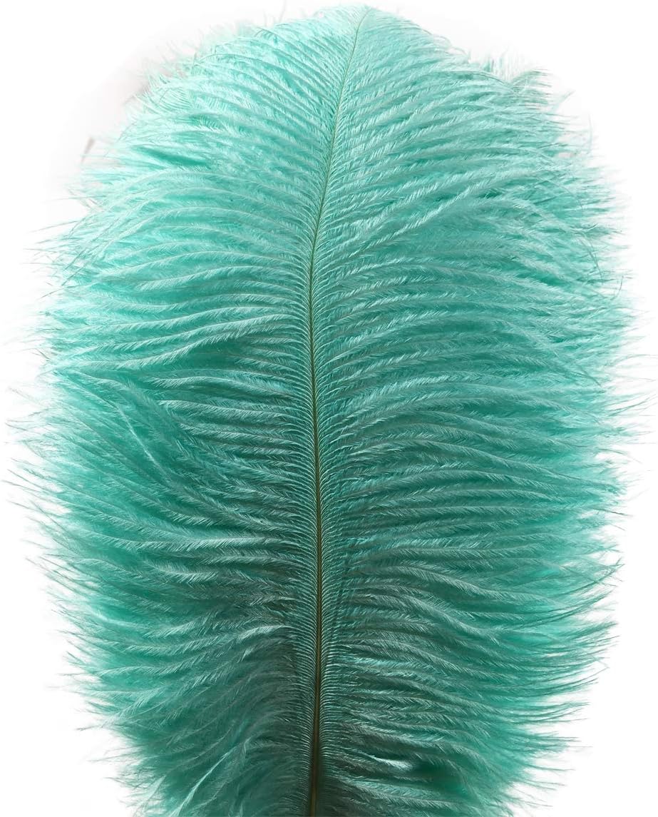 Lampu 10pcs Ostrich Feathers 12-14 inch(30-35cm) Plume Home Wedding Decoration（Mint Green）