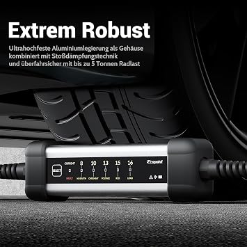 3-Phase Mobile Wallbox 11 kW with App Type 2 Aluminium Housing 5 m Charging Cable EV Charger with CEE Plug IP66 Waterproof Charging Station for All EVs and PHEVs (6-16A Straight Cable)
