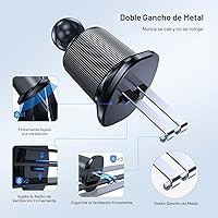 Vista 4 de Miracase - Soportes para teléfono de coche con gancho de metal, soporte para teléfono celular en la rejilla de ventilación, soporte universal