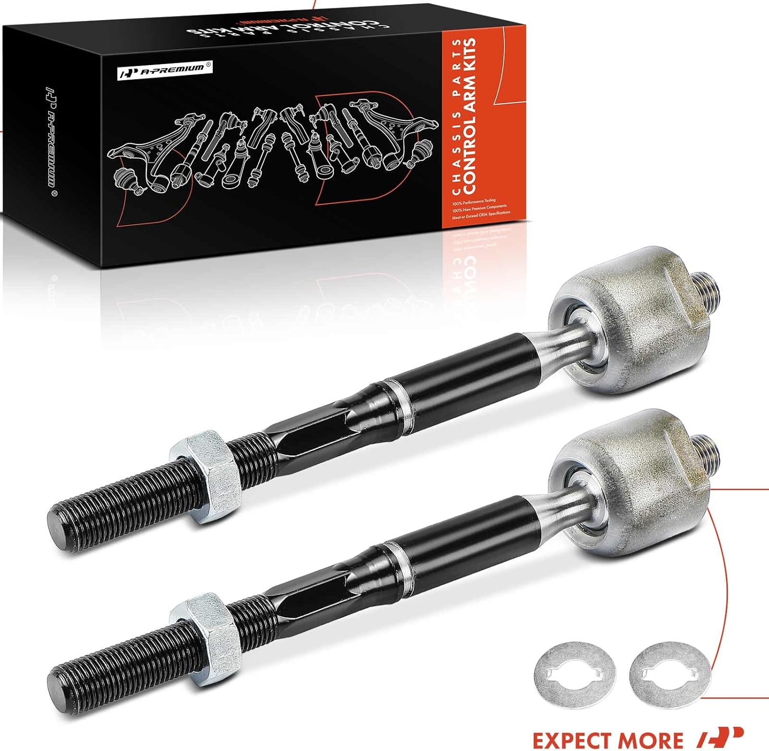 A-Premium 2 x Front Inner Tie Rod Ends, Compatible with Mazda CX-7 CX7 2007-2012 & Lexus SC430 2002-2010