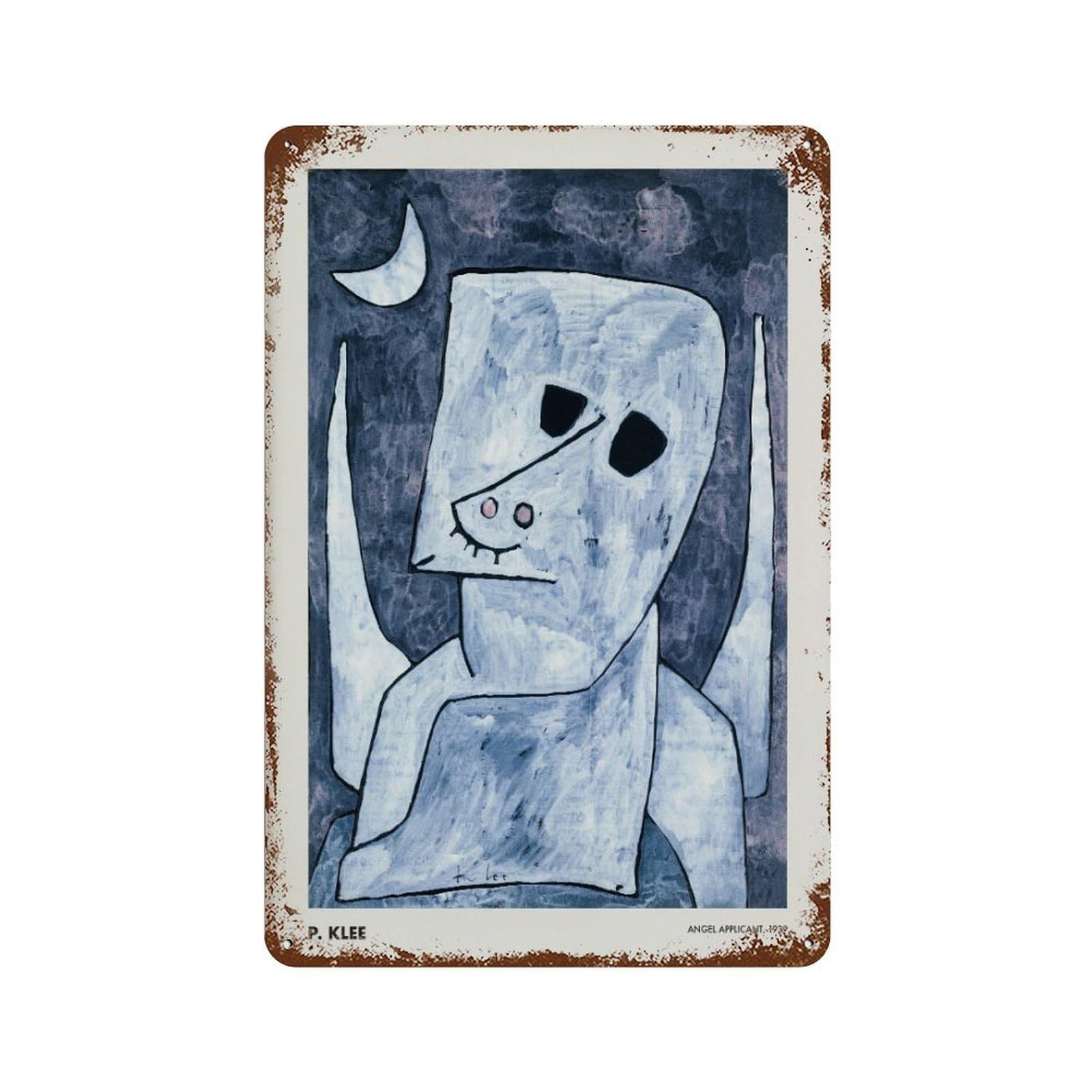 xiaoxiaoshen Paul Klee Angel Applicant Vintage Minimalist Wall Decor Art Metal Tin Poster Modern Home Decor Art Home Bar Shop Decorations Vintage Sign 30x20cm