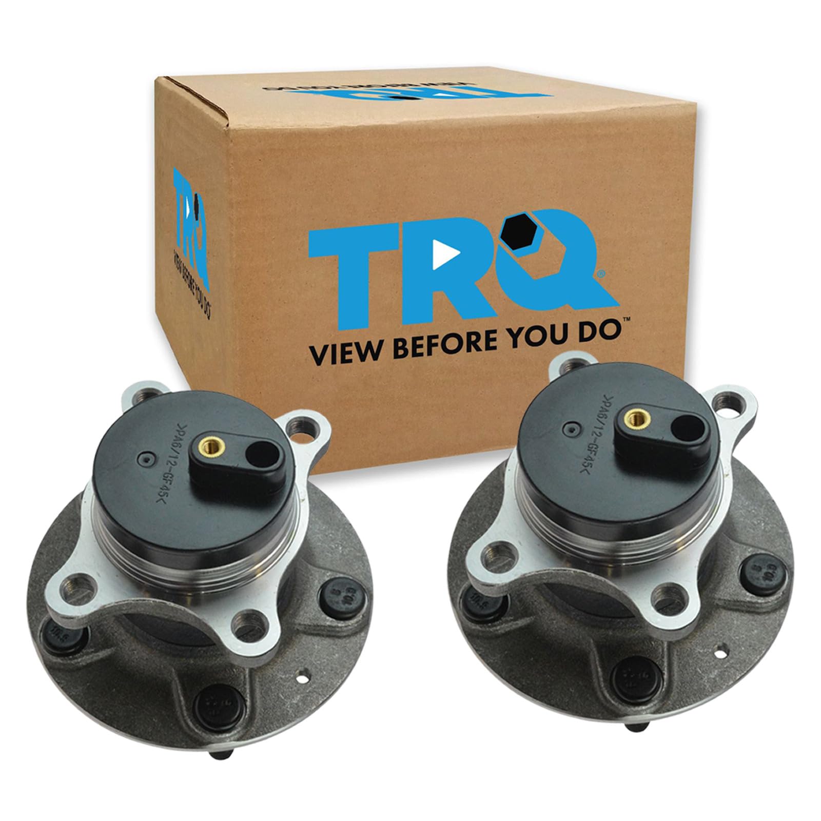 TRQ 2 Piece Rear Passenger Side Driver &amp; Passenger Side Wheel Bearing &amp; Hub