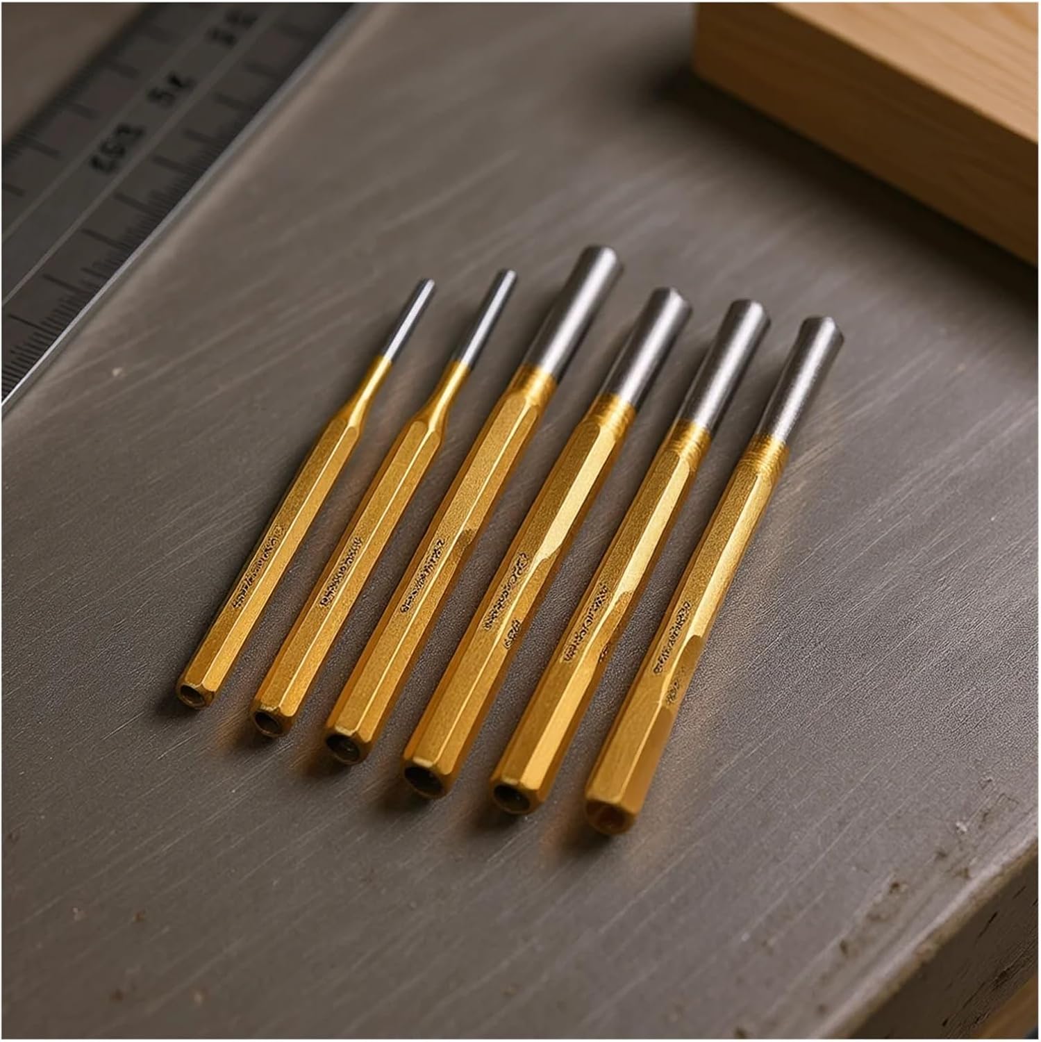 Roll pin punch set, 2-10mm Cylindrical Punch Roll Pin Tool Remover Heavy Duty Chisel Cone Punches Watch Repair Hand Tools(2mm)