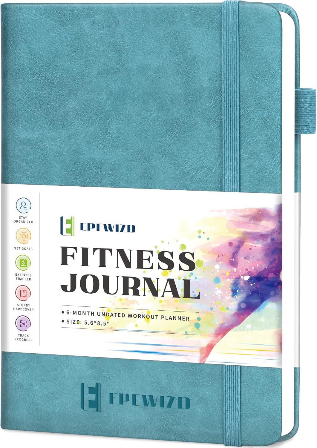 EPEWIZD Fitness Journal Hardcover Workout Planner 6-...