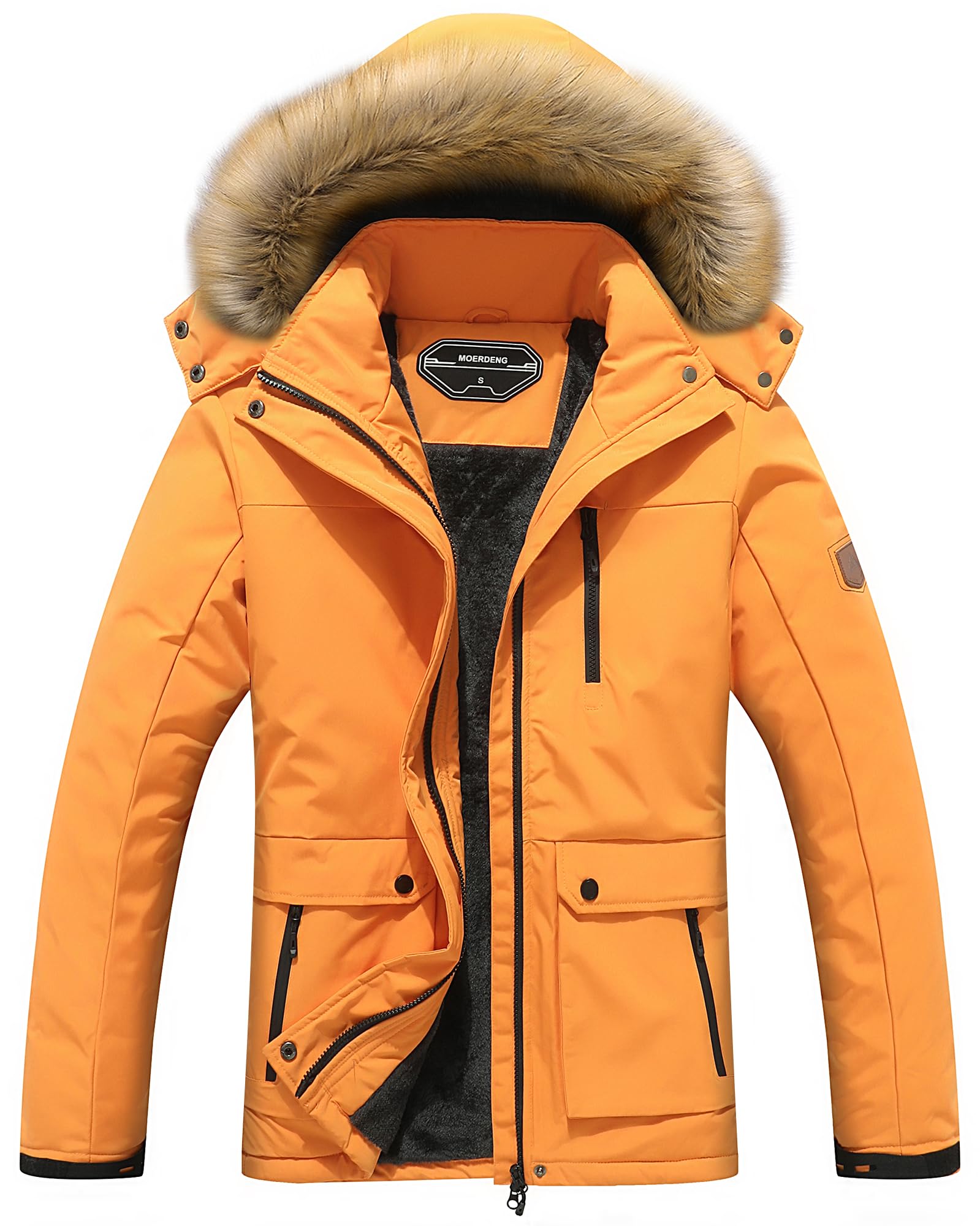 MOERDENG Women's Waterproof Ski Jacket Winter Warm Hooded Snow Coat