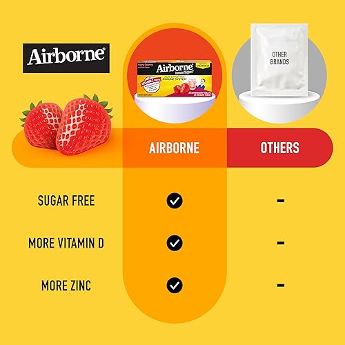 Miniatura 5 de Airborne, fórmula efervescente saludable de cereza, tubos de comprimidos 218, 1, 1