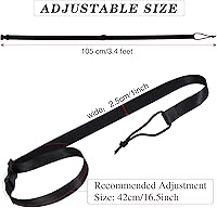 Vista 2 de Snowboard Leash - 41 Inch Adjustable Snowboard Leash Bindings Straps for Men & Women (2 Pcs, Black)