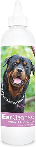 Healthy Breeds - Limpiador de oídos con aloe vera - Formulado por veterinarios para desodorizar, limpiar, secar y acidificar el canal auditivo -