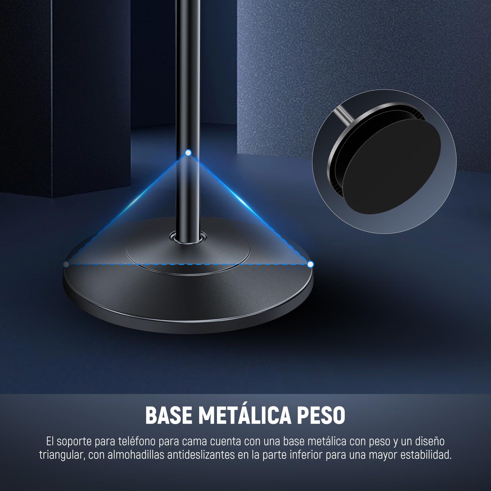 NEEWER BASICS ST009 - Soporte de suelo para teléfono con brazo de extensión horizontal, soporte ajustable para teléfono de cama compatible con iPhone 16 15 Pro Max Plus Samsung para grabación de video