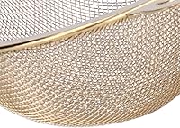 Vista 4 de Colador de té de acero inoxidable, filtros de malla fina más empinados con asas dobles, colgar en teteras, tazas, tazas para remojar té y café