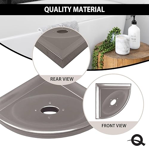 Miniatura 2 de Questech Decor - Jabonera de ducha, estante de ducha esquinero para paredes de ducha con azulejos, almacenamiento de baño, organizador de ducha de 5