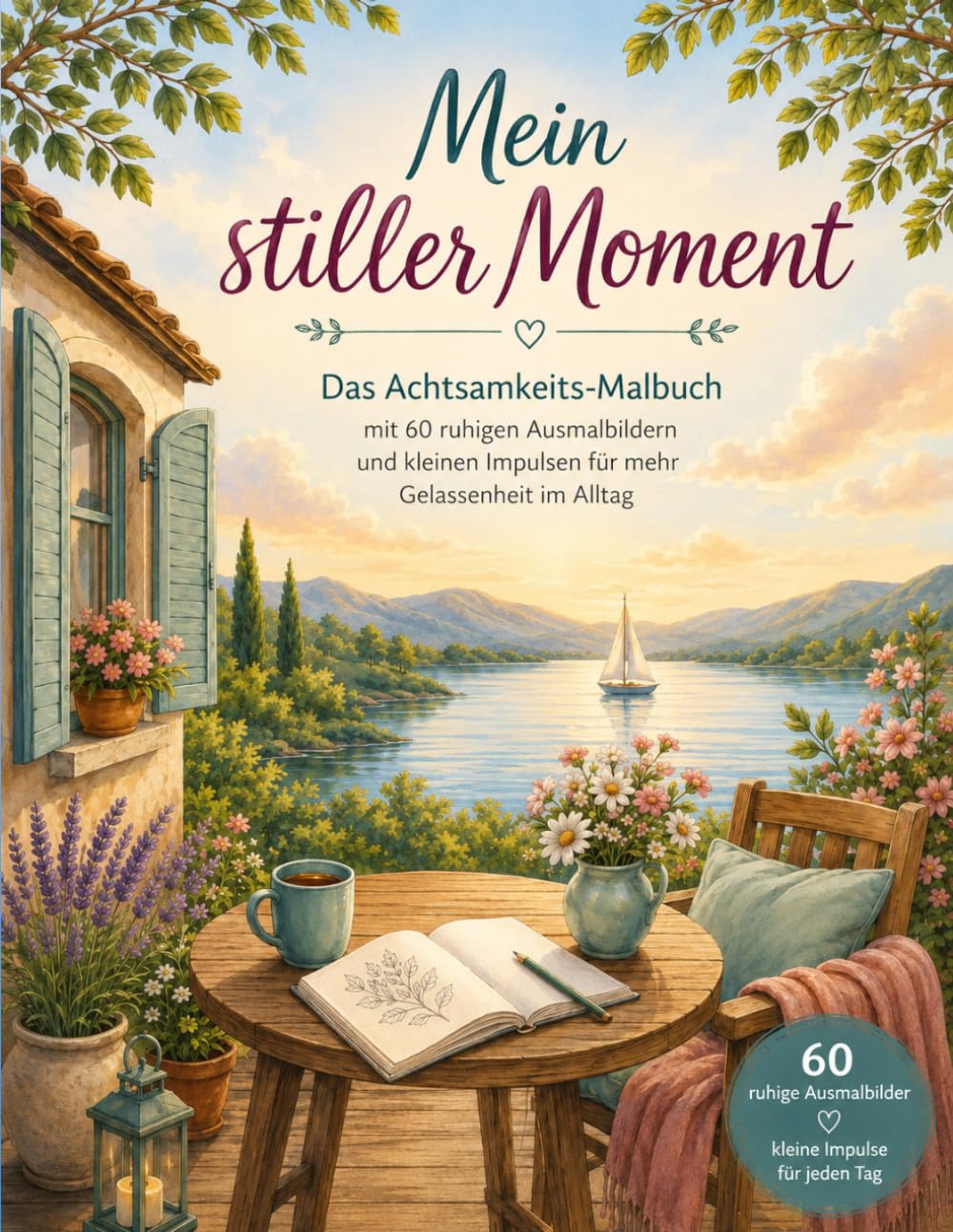 Mein stiller Moment – Ein einmalig schönes Achtsamkeits-Malbuch für Erwachsene: 60 fantastische Ausmalbilder und 60 sanfte Impulse für mehr Ruhe, ... Gelassenheit und kleine Auszeiten im Alltag
