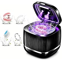 Ultrasonic Retainer Cleaner Machine, 48kHz Deep Gentle Dental Cleaning Pod