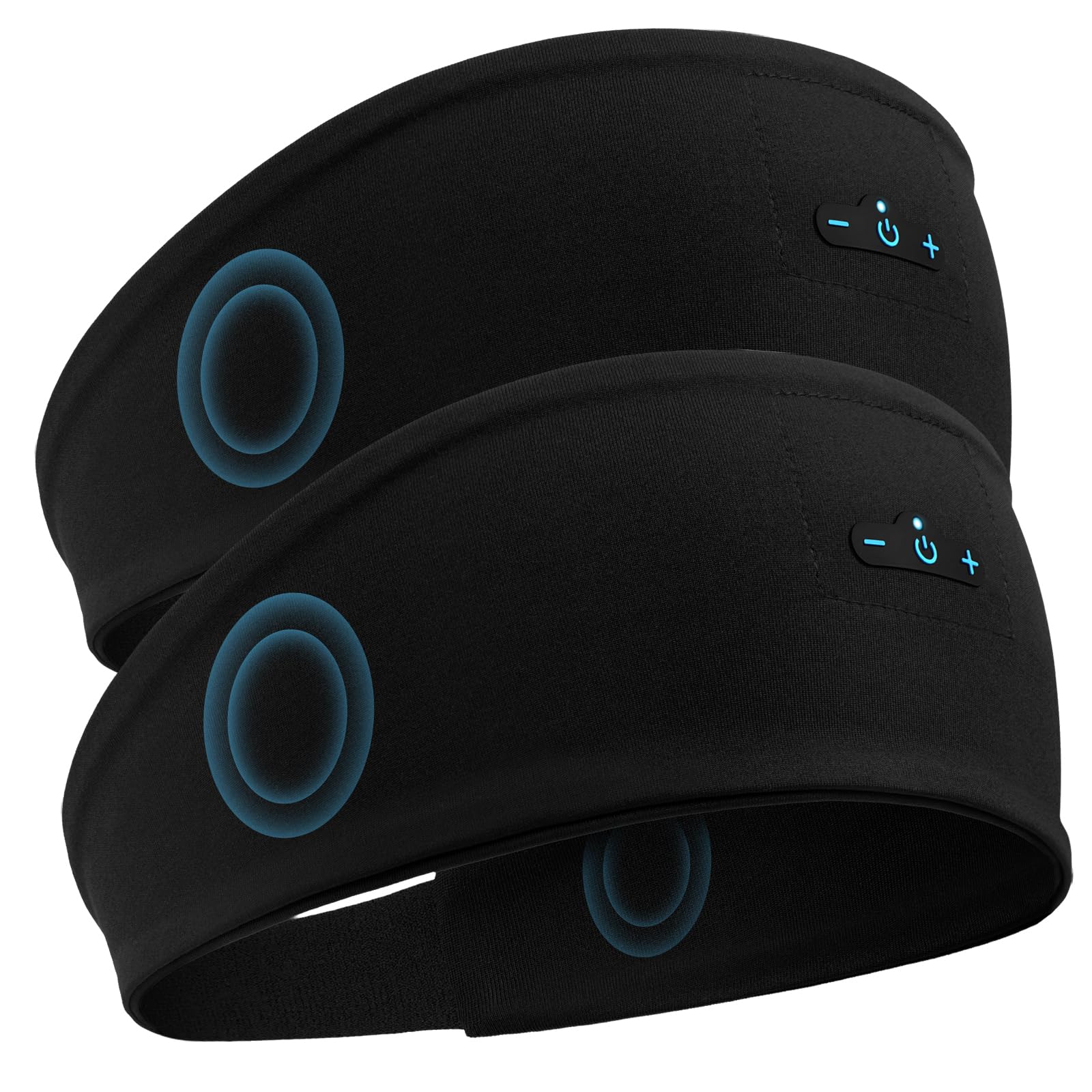 Sleep Headphones Bluetooth Headband for Side Sleeper 2 Pack, 17H Playtime, Wireless Headband Headphones with HD Stereo Speakers for Workout,Running,