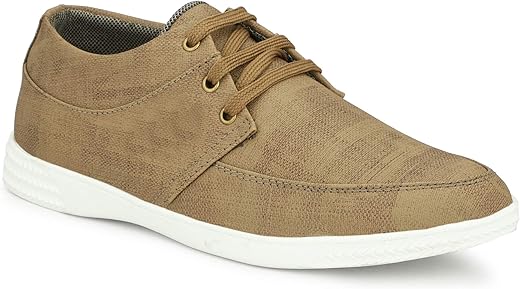 LEE GREEM Men’s Comfortable & Smart Canvas Lace Up Running Walking Casual Canvas Shoes Sneakers