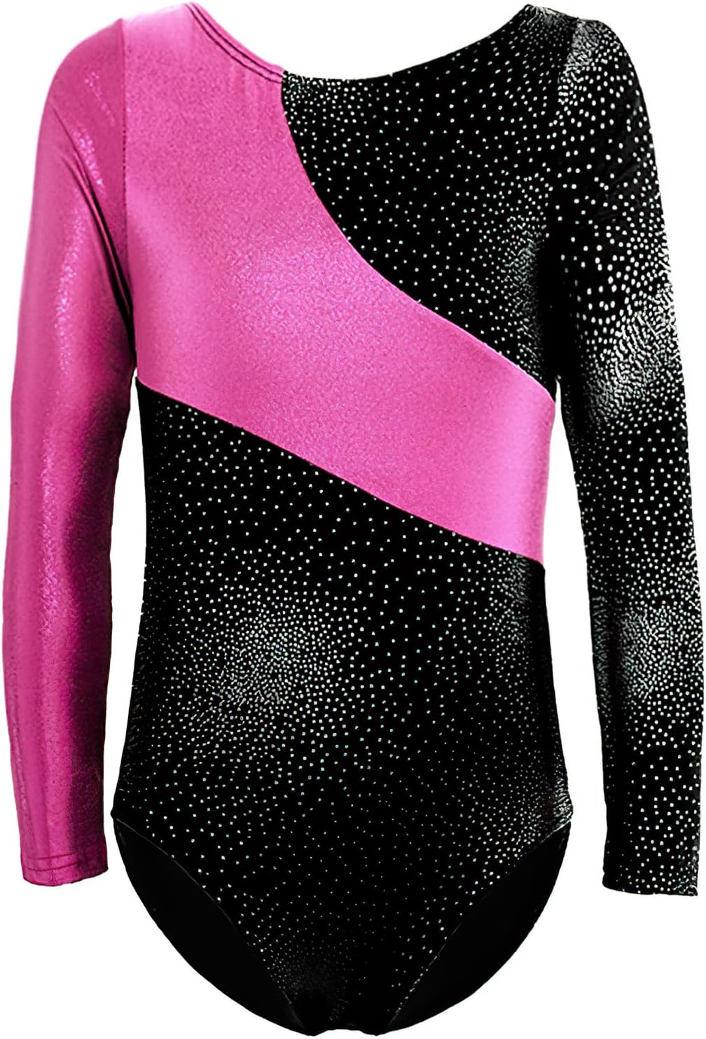 XiaoMoSha Gymnastics Leotards for Girls Long Sleeve Kids Unitards Dancewear Sparkle Rainbow Mermaid Ribbons Tumbling Outfits
