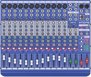 Midas DM16 16 Input Analogue Live and Studio Mixer with Midas Microphone Preamplifiers
