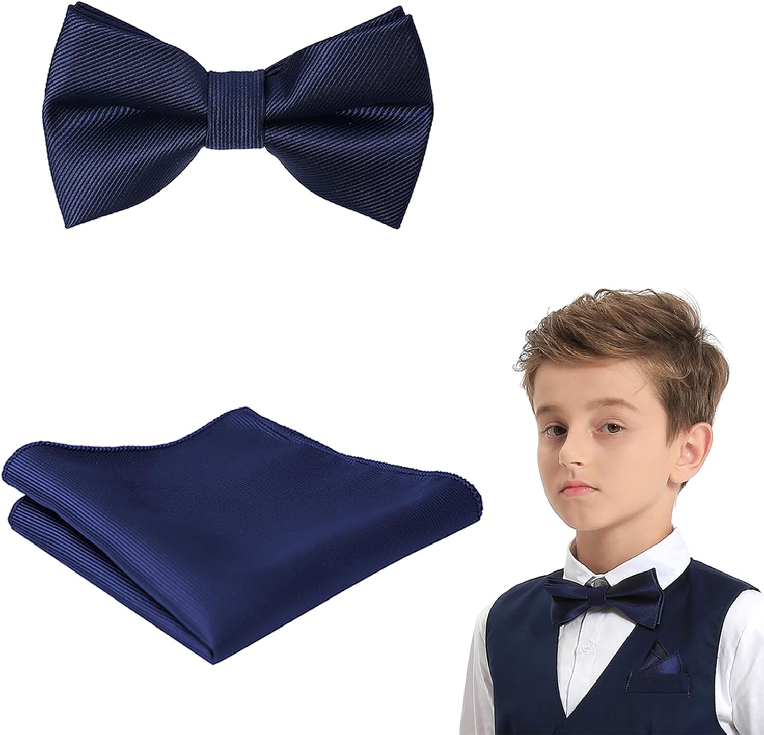 ALLY-MAGIC Gepunktete Fliege Für Kinder - Gelb Mit Weißen Punkten - Vorgebunden & Verstellbar