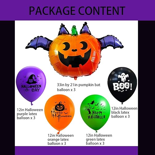 Miniatura 72 de Globos de aluminio de Halloween, globos de cumpleaños de Halloween, número 1, araña, momia, calabaza, murciélago, fantasma, globos para decoración