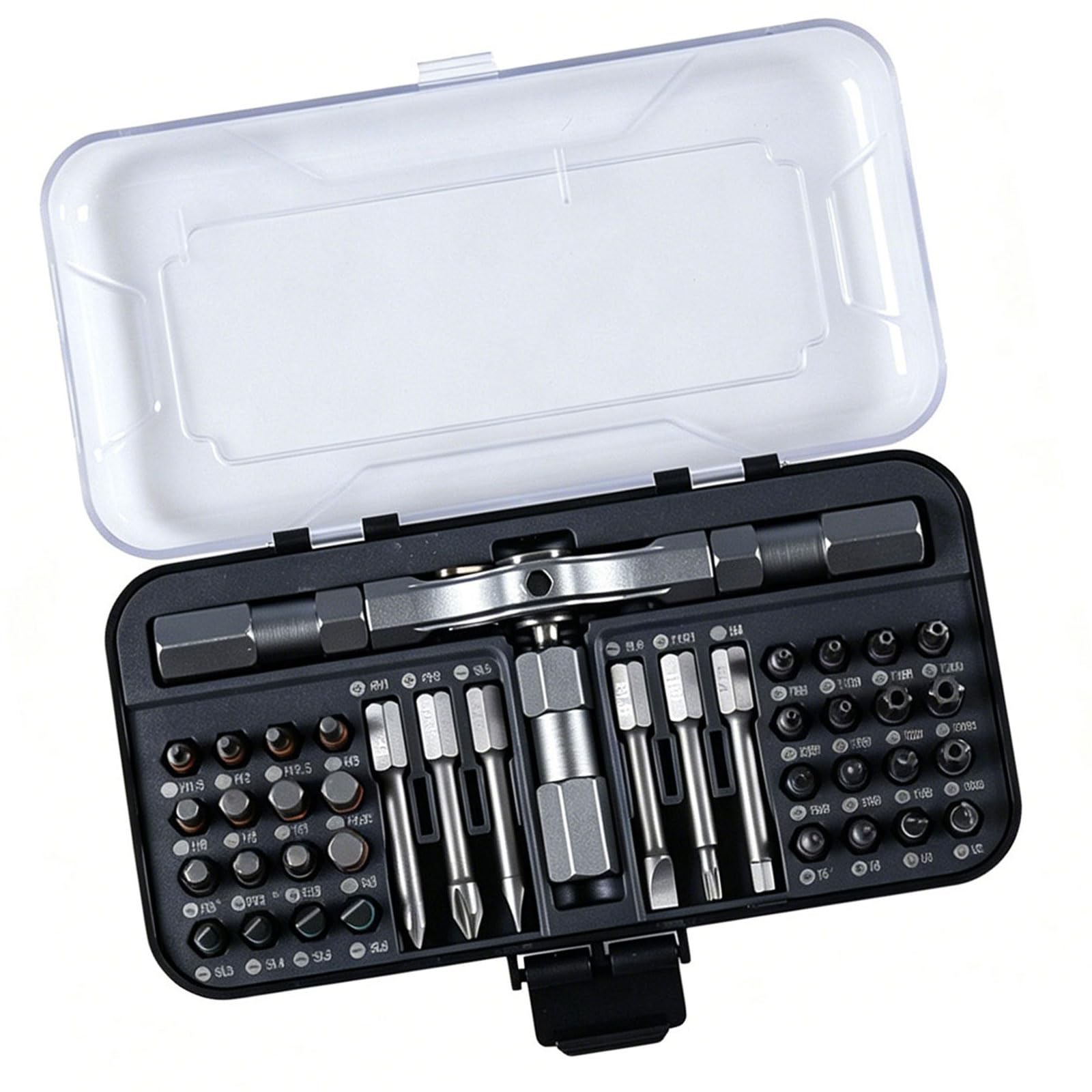 Cunzjia Silver 39 In 1 Multi Bit Magnetic Screwdriver Set Magnetic Screw Driver Multi-Purpose Ratcheting Wrench Screwdriver Bit