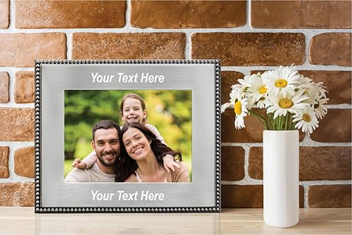 Miniatura 9 de PersonalizationStreet Marco de fotos de madera blanqueada horizontal personalizado de 4 x 6 pulgadas con grabado personalizado, envío e impresión