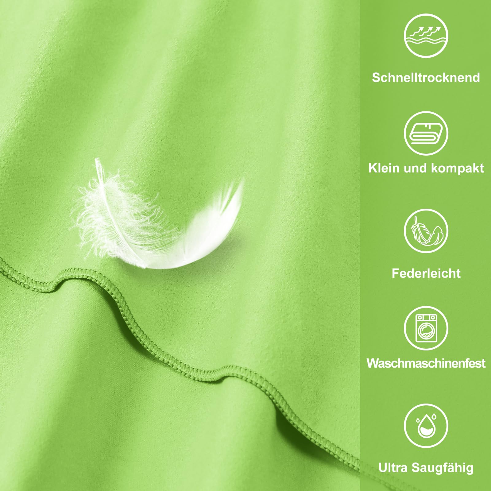Pameil Asciugamano Microfibra, 120x50cm Asciugamano Palestra, Leggero & Assorbente Telo Palestra Microfibra Con Tasca Con Cerniera per Viaggi, Spiaggia, Yoga, Sauna