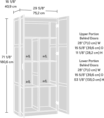 Miniatura 8 de Sauder gabinete de almacenamiento con acabado de roble Highland
