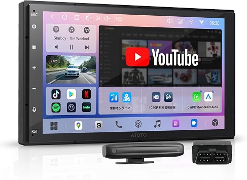 A7 S8 Gen4 7-Inch QLED Display Audio, 2-DIN Android Navigation, 8 Core, 4GB + 64GB, Built-in 4G LTE, WiFi, Bluetooth Tethering, Wireless CarPlay/Android Auto, Agenic AI Compatible, 24-Hour Parking Monitoring, DSP, 4V RCA, External Noise Suppression Microphone Included, OBD2 Scanner Included | Technical Standards Compliant Ready-made
