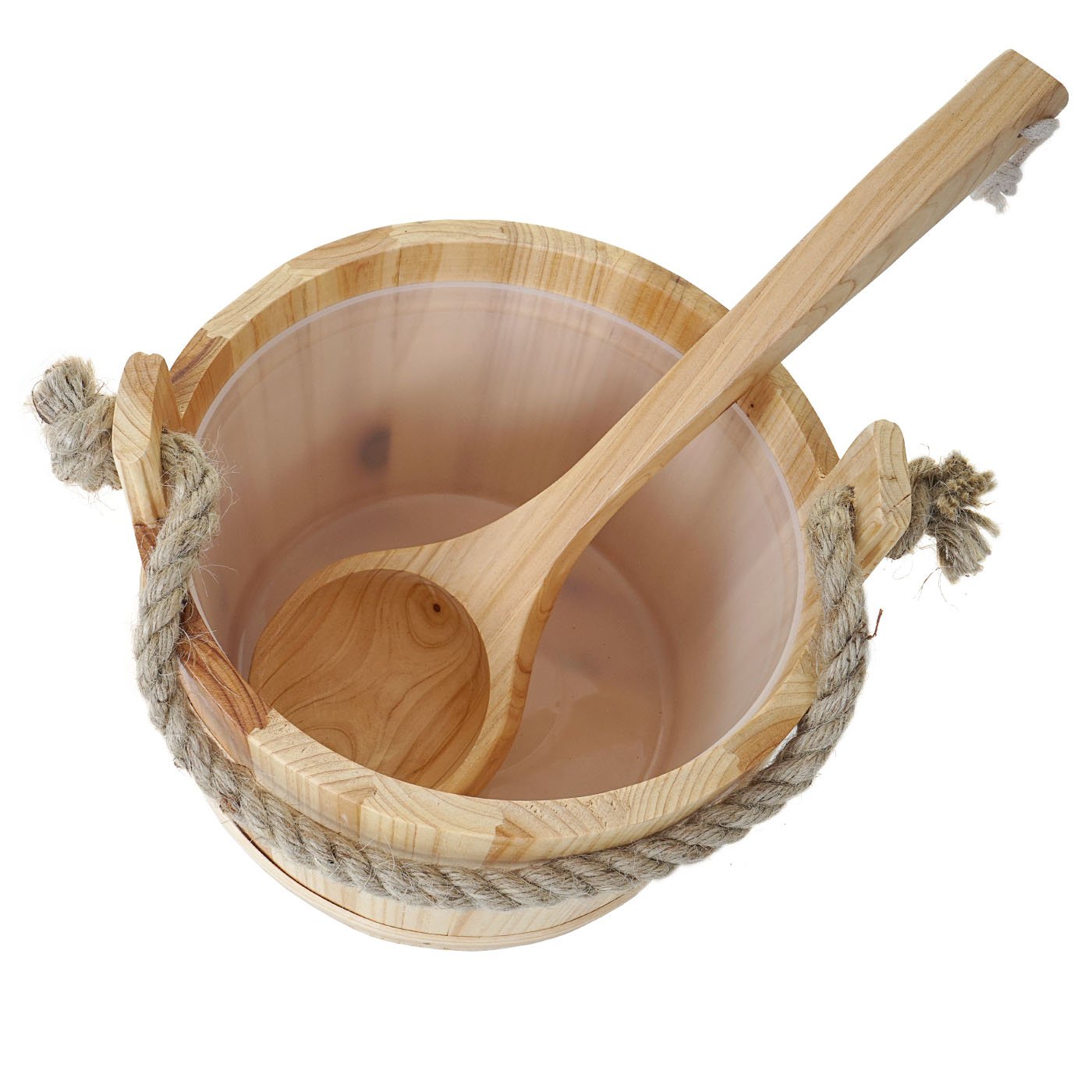 Cubo Cubo para sauna hwc-b26 con inserto y cucharón madera de pino