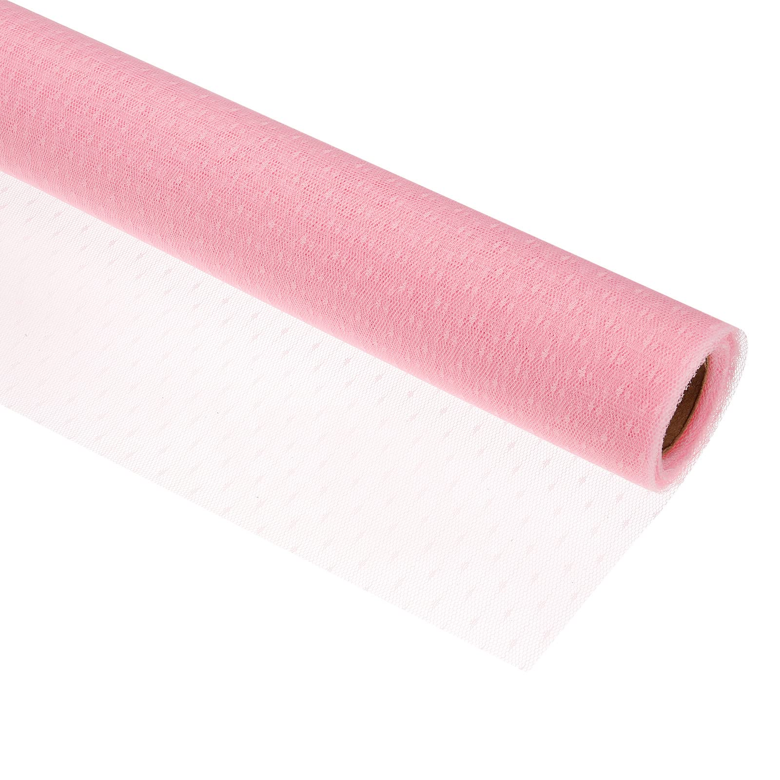 PATIKIL Flower Wrapping Mesh Paper, 30ft Floral Bouquet Craft Packaging Net Yarn for Wedding Party Pink