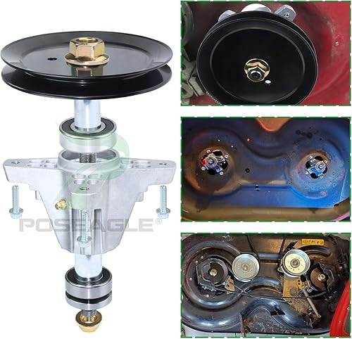 Miniatura 6 de Paquete de 2 conjuntos de husillo 918-06991 preengrasados con correa 954-04060C que reemplazan a 618-06991, 918 06991, 91806991 para Huskee LT4200