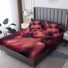 Girl Sheets Queen Size & Bedroom Decor - Girl Bed Sheets - Soft Breathable Microfiber Deep Pocket Patterned Bedding Sheets & Pillowcases