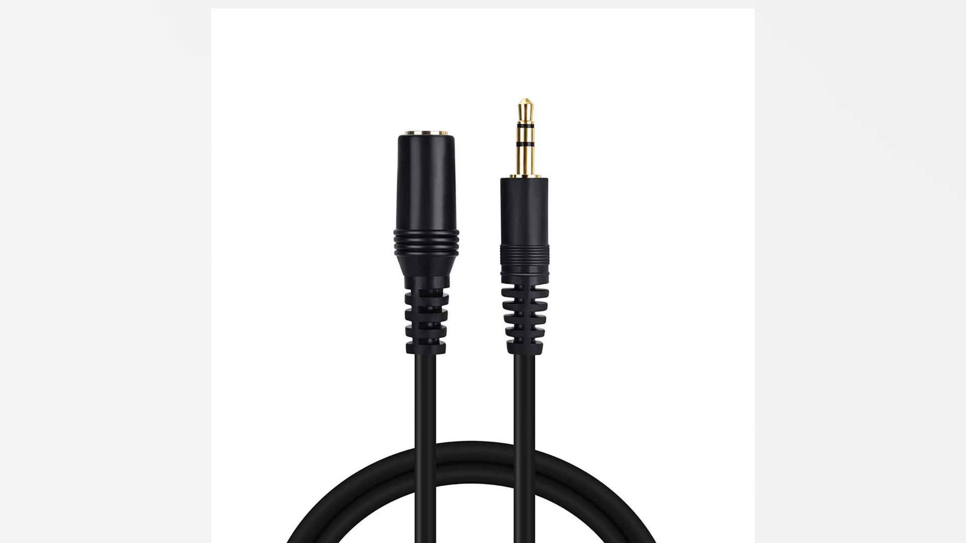 Cable de extensión de audio estéreo 3.5mm macho a hembra 1 pie miniatura 5