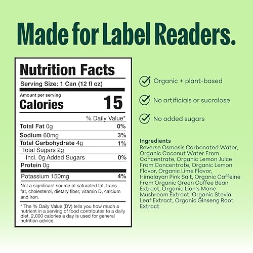 Miniatura 2 de NOOMA Bebida energética orgánica deportiva  Bebida orgánica pre entrenamiento con 120 mg de cafeína  Bebida energética saludable con adaptógenos +