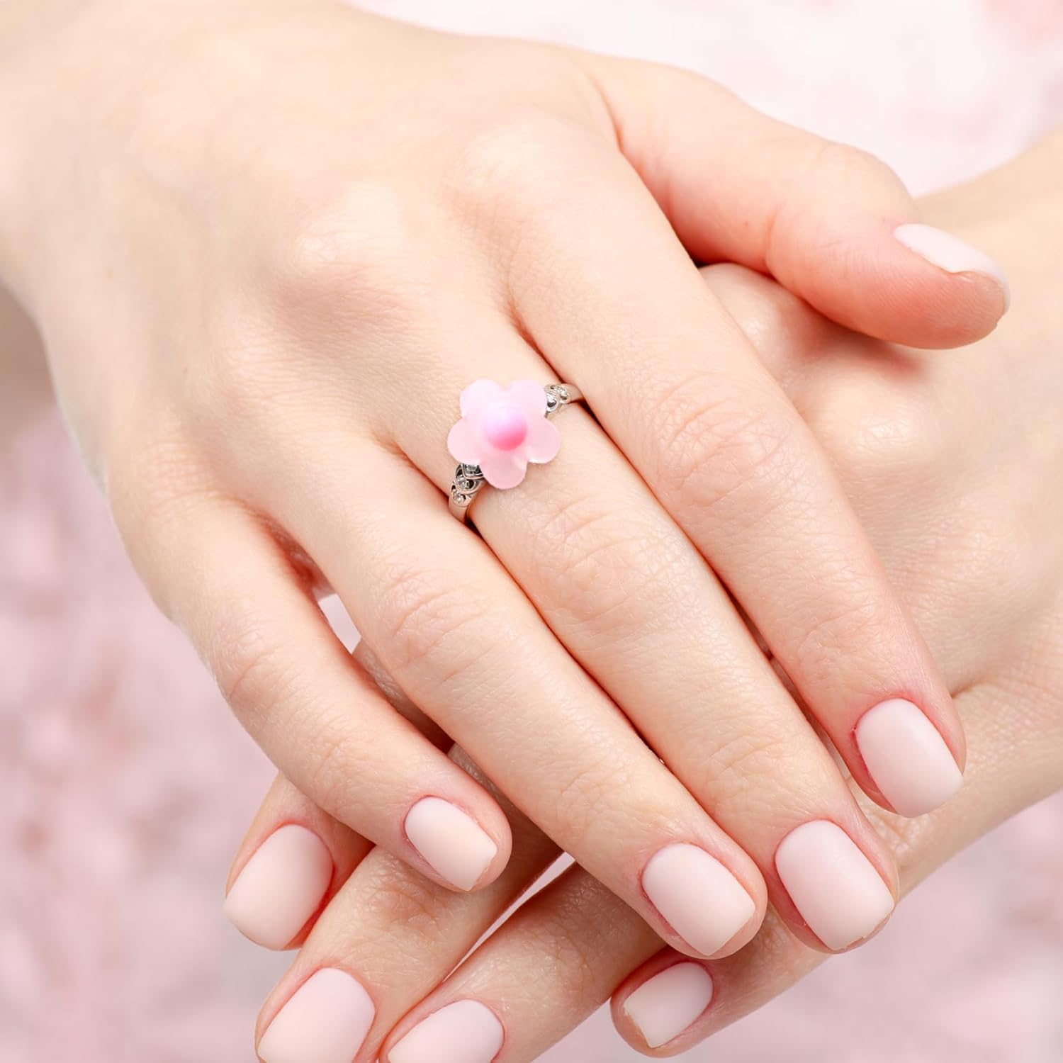 OIIKI 100pcs Acrylic Flower Beads for Crafts, Frosted Plum Blossom Flower Beads Assortments, Muticolor Floral Charms Supplies for Jewelry Making Bracelets Necklaces Earrings - Image 5