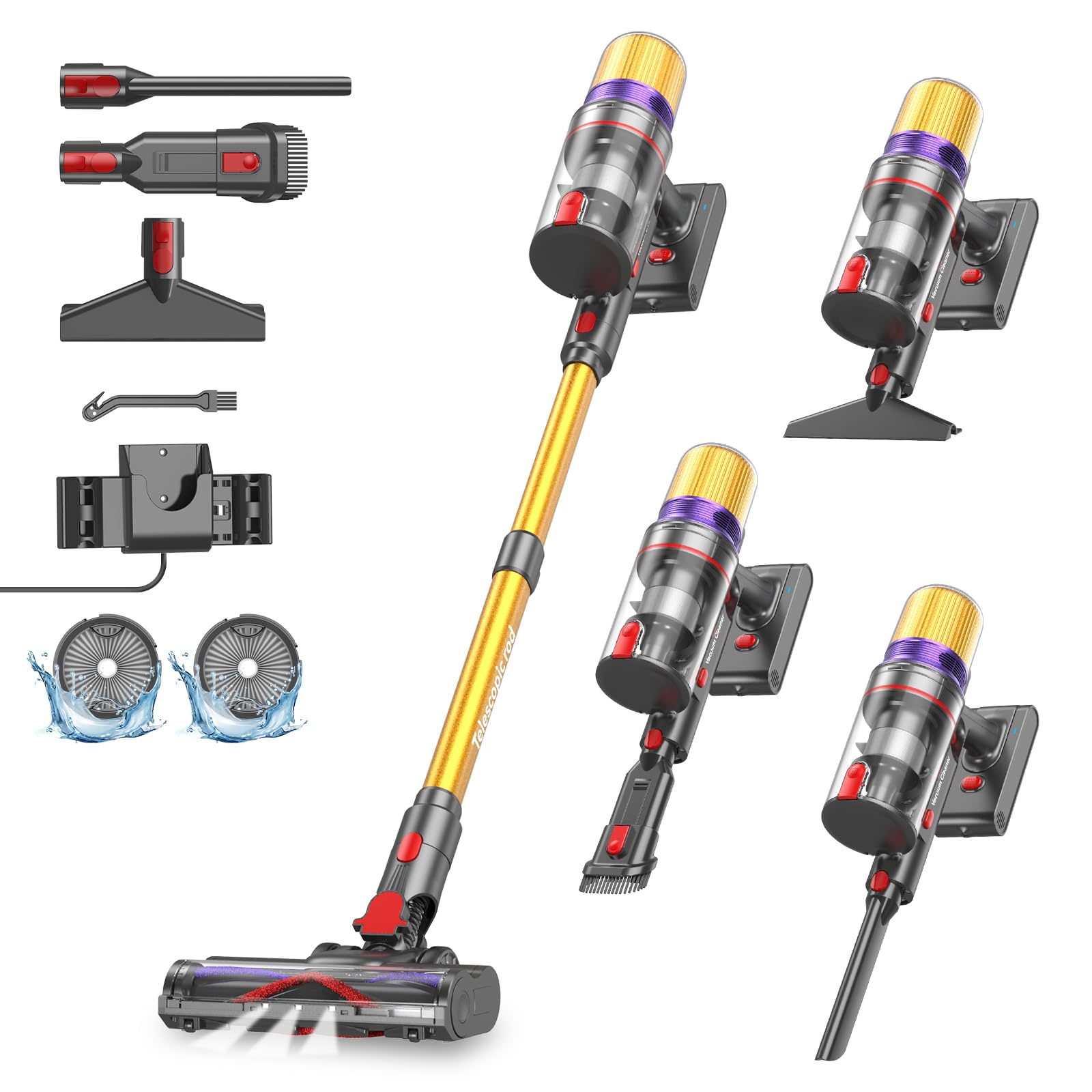 Cordless Vacuum Cleaner V16Max, 55kPa 650W 80Min Runtime for Home, Pet Hair