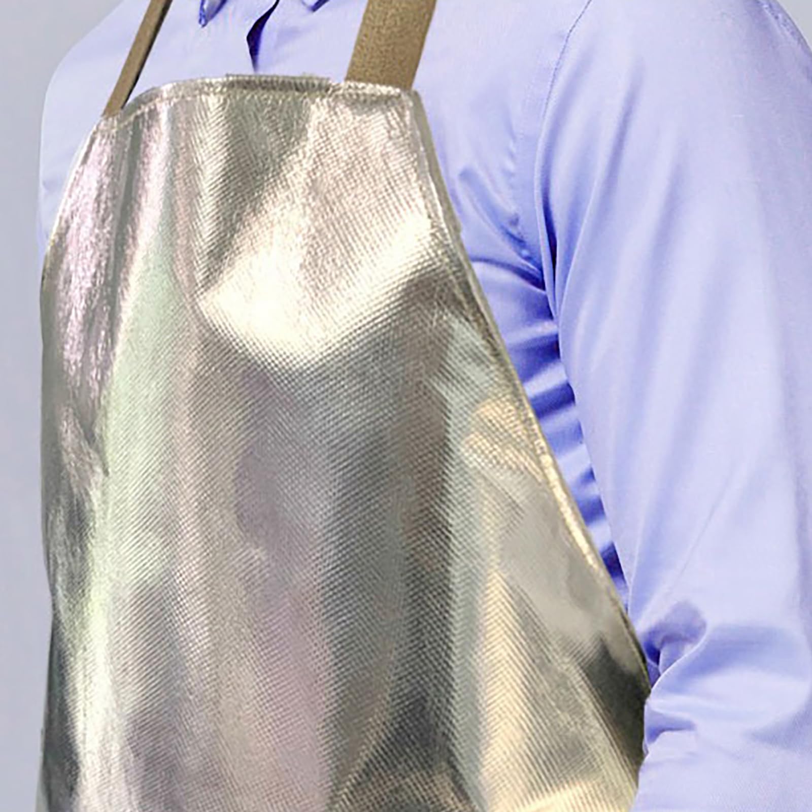 Tablier résistant à la Tablier en aluminium pour hommes, longueur réglable pour environnement de travail à haute température Protections à haute température de cuisine